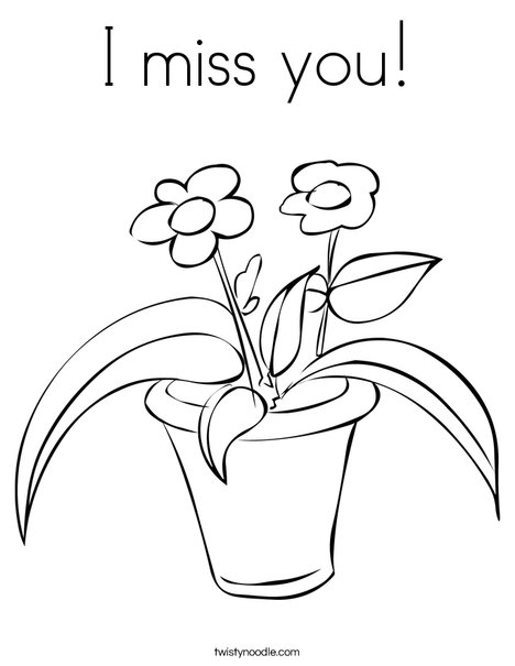 I Miss You Coloring Page 468x605 I Miss You Coloring Page