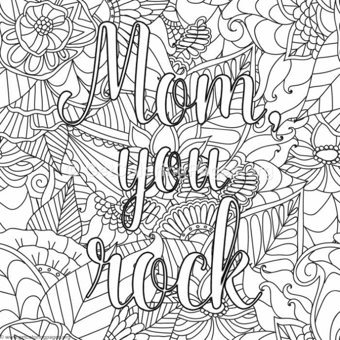 Mom You Rock Coloring Pages 700x700 Mom You Rock Coloring Pages