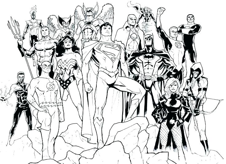 736x535 Young Justice Coloring Pages Justice League Coloring Pictures Free