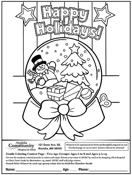 424x560 Coloring Contest Pages Madelia Community Hospital Amp Clinic