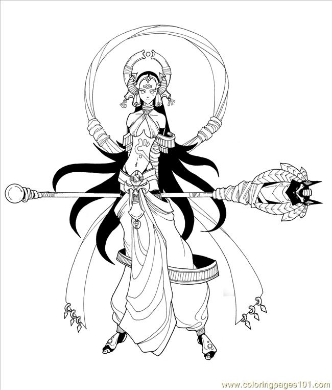 Girl Yugioh Red By Baiken032 Coloring Page 650x763 Girl Yugioh Red By Baiken032 Coloring Page