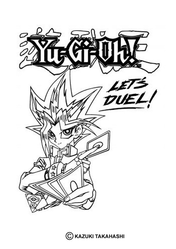 Let's Duel Yu Gi Oh Coloring Pages 601x850 Let's Duel Yu Gi Oh Coloring Pages