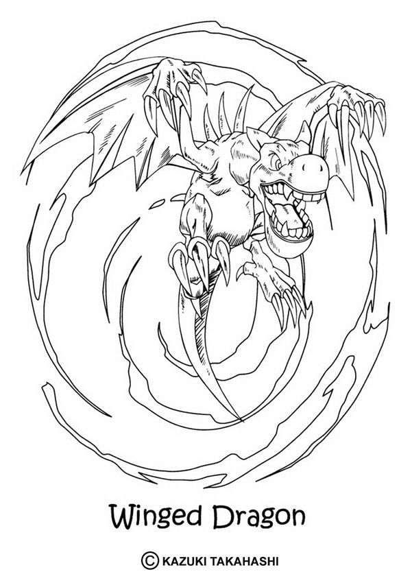Yu Gi Oh Coloring Page! Enjoy Coloring The Winged Dragon Coloring 601x850 Yu Gi Oh Coloring Page! Enjoy Coloring The Winged Dragon Coloring