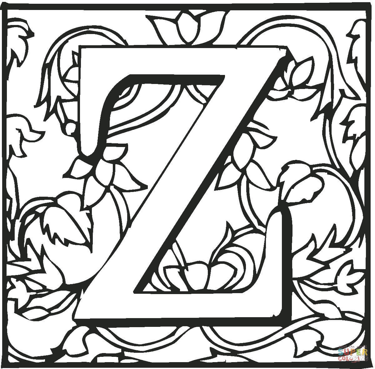 1200x1182 Now The Letter Z Coloring Pages Free