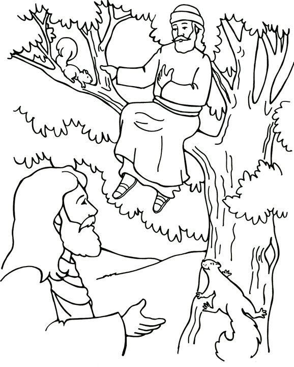 Zacchaeus Coloring Page Pages For Preschoolers Bible 578x720 Zacchaeus Coloring Page Pages For Preschoolers Bible