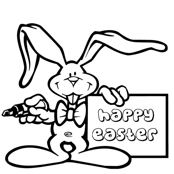 700x700 Bunny Rabbit Coloring Pages Easter