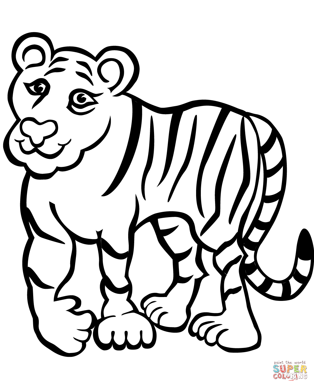 1060x1308 Growth Pics To Color In Exciting Tiger Pictures Free Printable