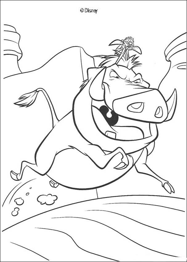 607x850 Timon, Pumbaa And Zazu Coloring Pages