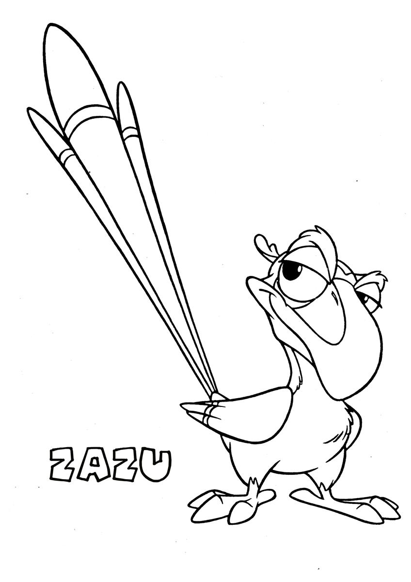 848x1200 Zazu 2 The Lion King Coloring Page