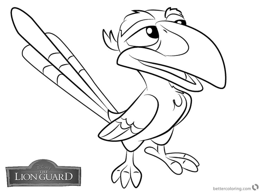 1024x760 Lion Guard Coloring Pages Zazu