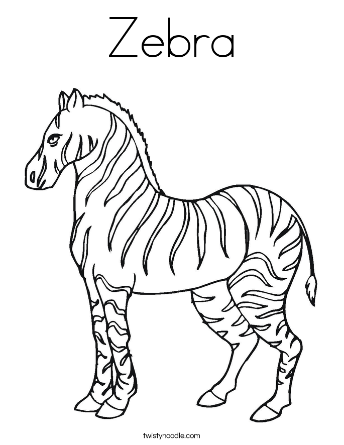 685x886 Zebra Coloring Pages