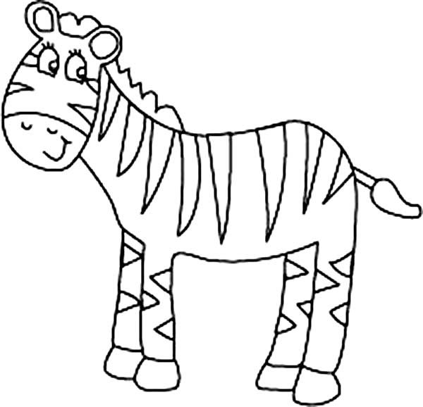 600x578 Coloring Pages Zebra
