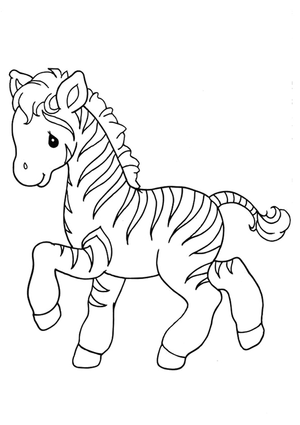 595x842 Baby Zebra Coloring Pages Ba Zebra Coloring Pages For Kids