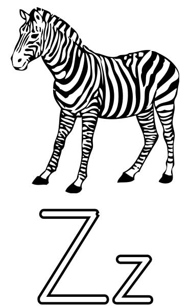 Zebra Coloring Page 376x600 Zebra Coloring Page