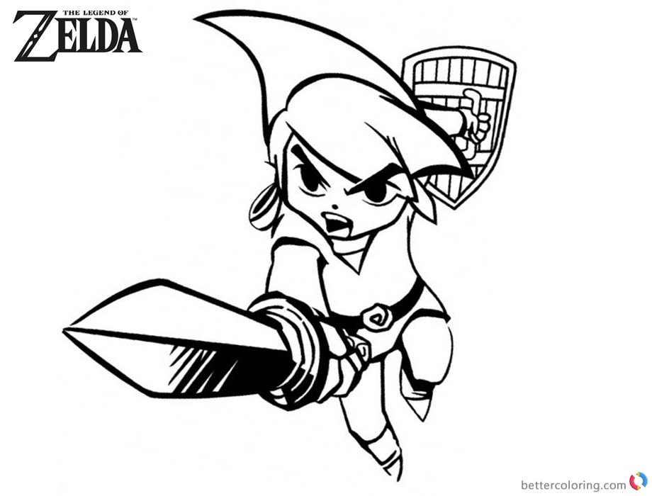 Legend Of Zelda Coloring Pages Link Jump To Fight 920x700 Legend Of Zelda Coloring Pages Link Jump To Fight