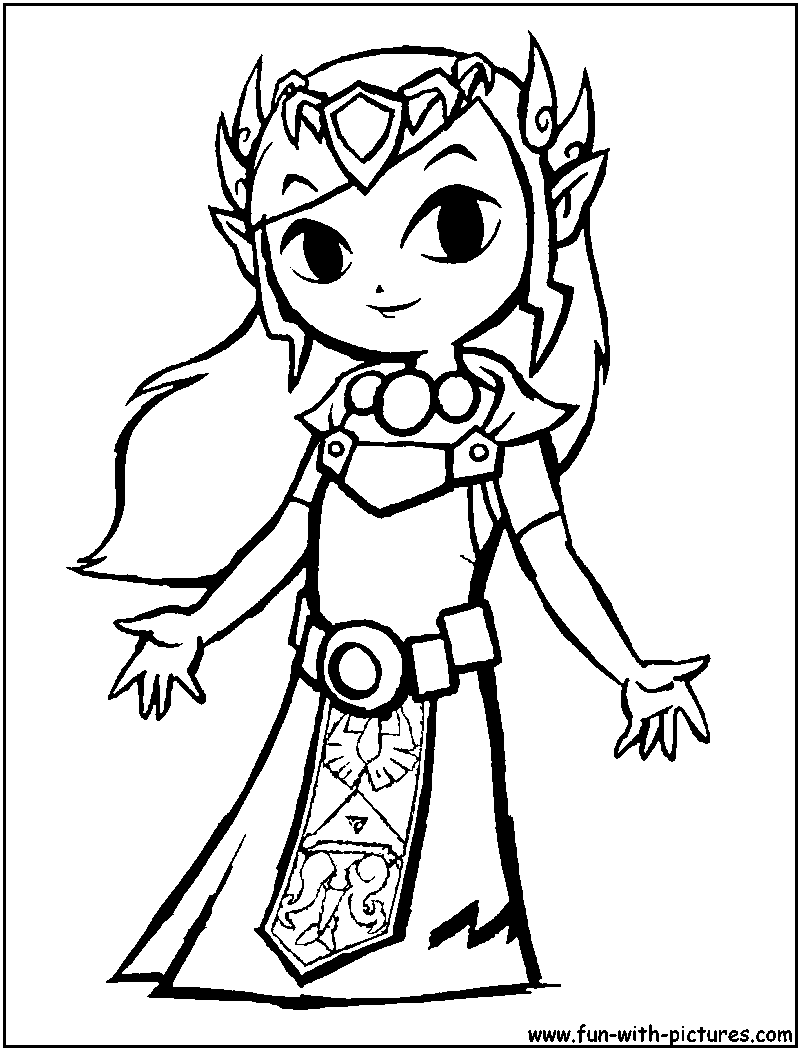 Princess Zelda Coloring Pages 800x1050 Princess Zelda Coloring Pages