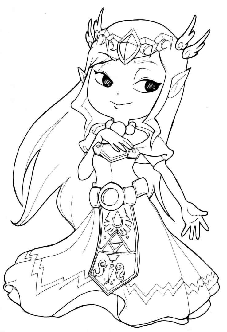 Zelda Coloring Pages 739x1081 Zelda Coloring Pages