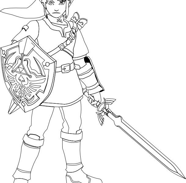 609x600 Link Coloring Pages Coloring Page