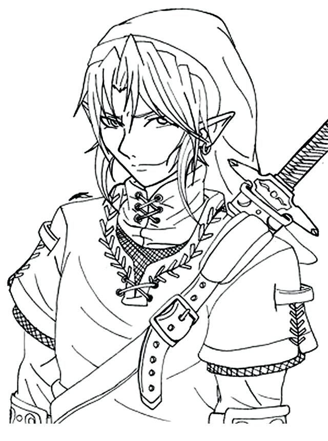 640x860 Beautiful Legend Of Zelda Coloring Pages For Link And Coloring