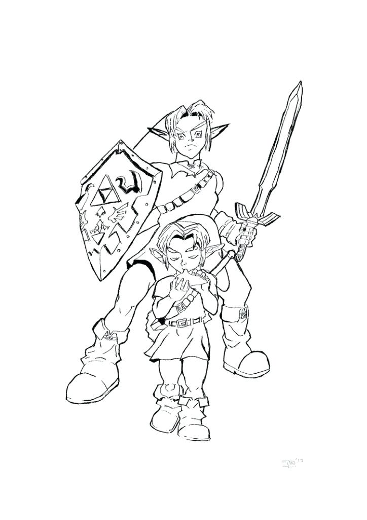 Zelda Link Coloring Pages at GetColorings.com | Free printable ...