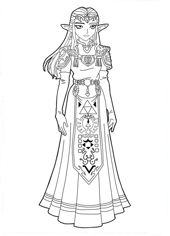 550x764 Printable Zelda Coloring Pages