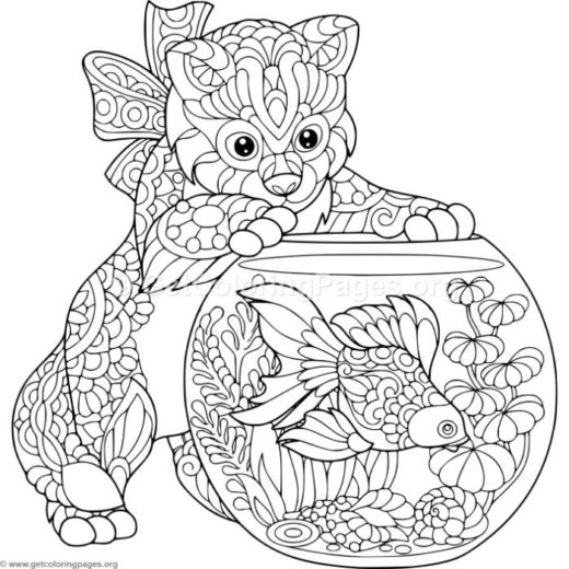 520x520 Zentangle Animal Coloring Pages Kids