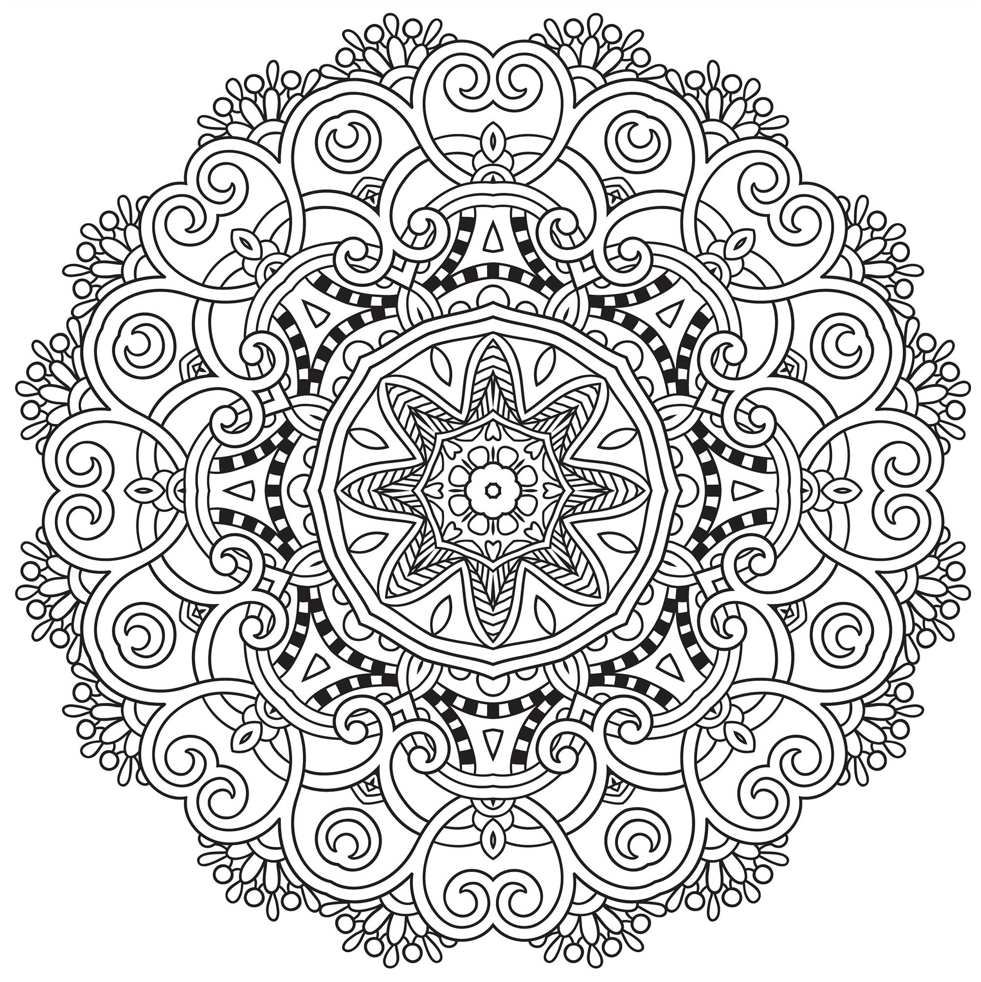 2000x2003 Incredible Mandala To Download In Pdf