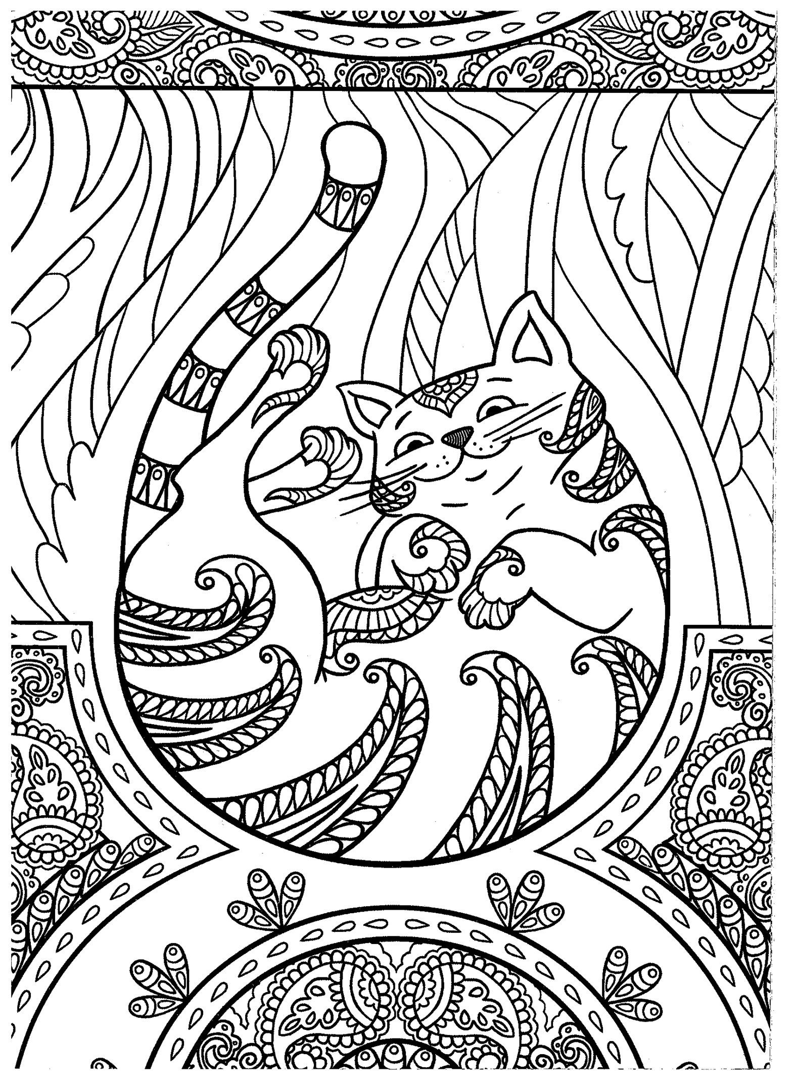 1571x2160 Cat Coloring Page Colouring~cats~dogs ~zentangles