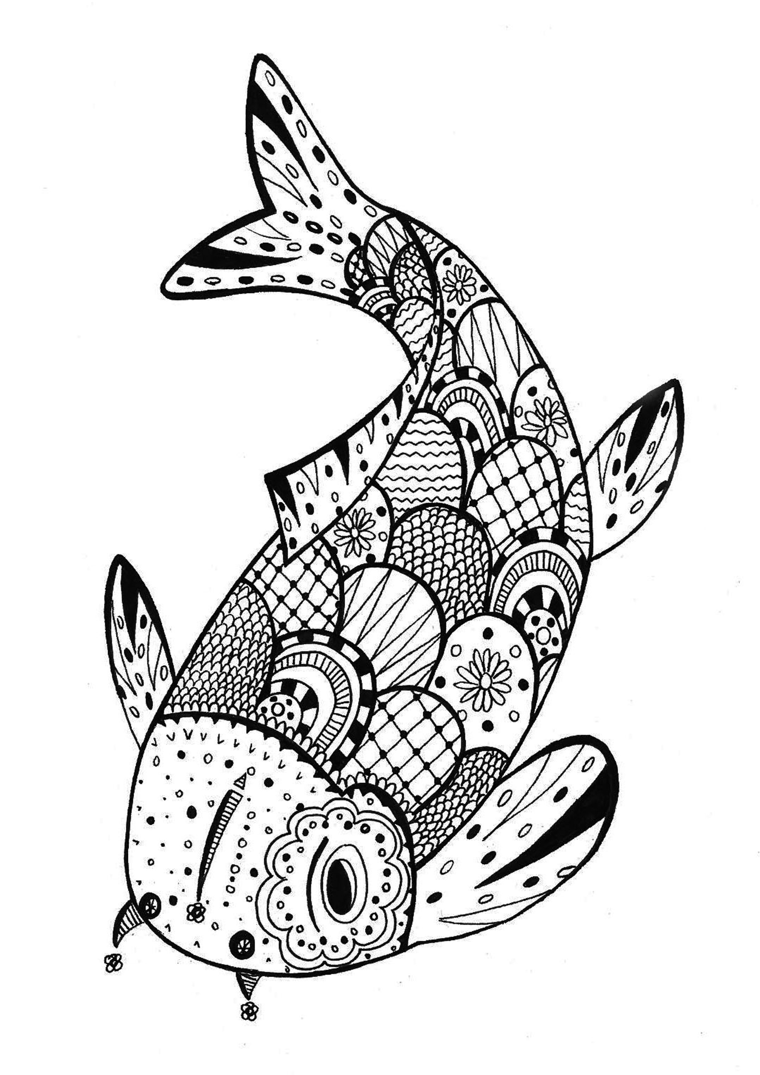 2480x3508 Fresh Cute Cat Adult Zentangle Coloring Pages Printable