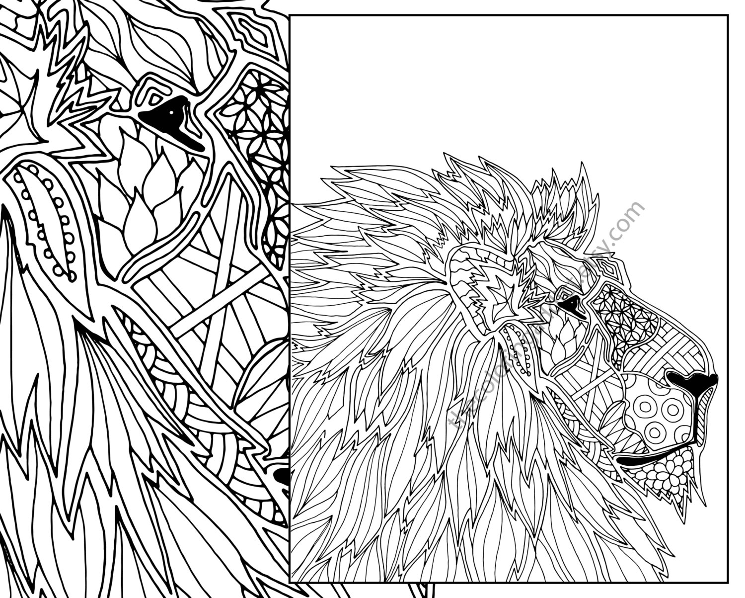 Latest Selling Coloring Pages On Etsy Animal P 1500x1203 Latest Selling Coloring Pages On Etsy Animal P