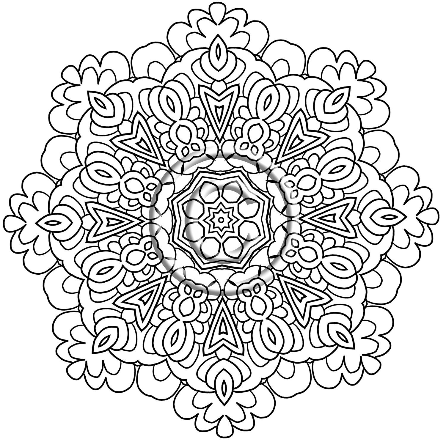 Coloring Intricate Mandala Pages Regarding Prepare 8 1500x1487 Coloring Intricate Mandala Pages Regarding Prepare 8