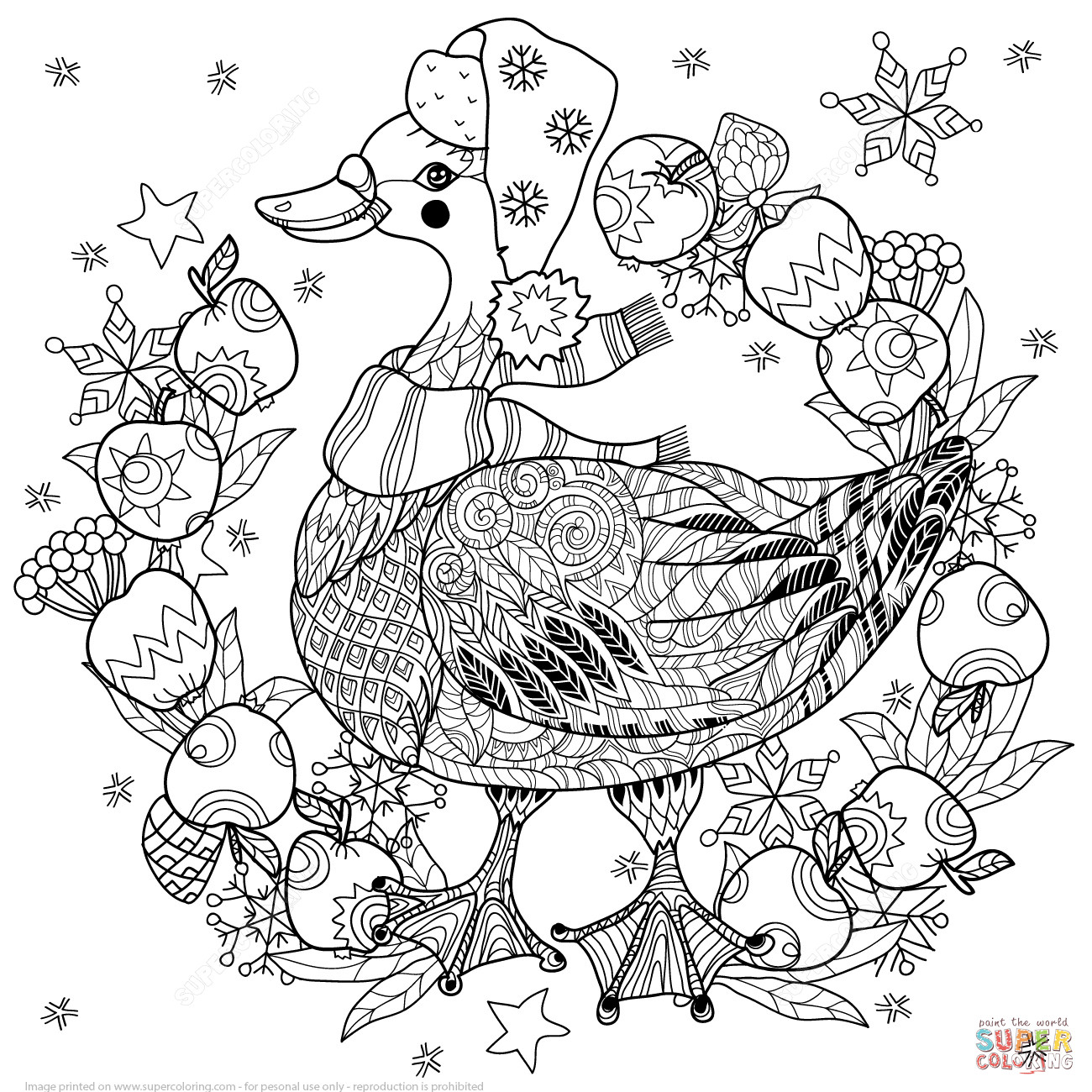 1300x1300 Christmas Zentangle Coloring Pages Tree Page Free Printable