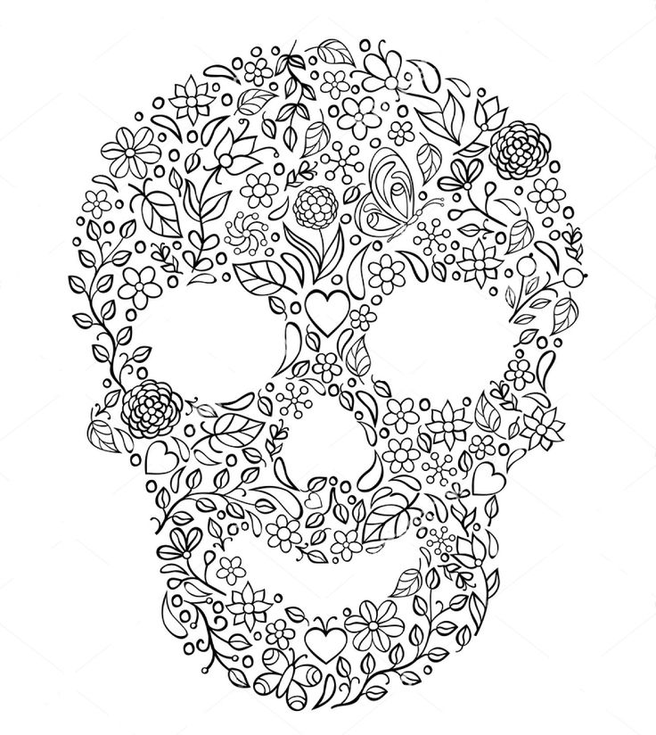 736x824 24 Best Skull Zentangle Coloring Images On Zen Tangles