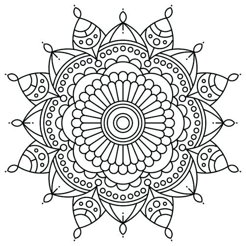 500x500 Coloring Zentangle Flowers Coloring Pages