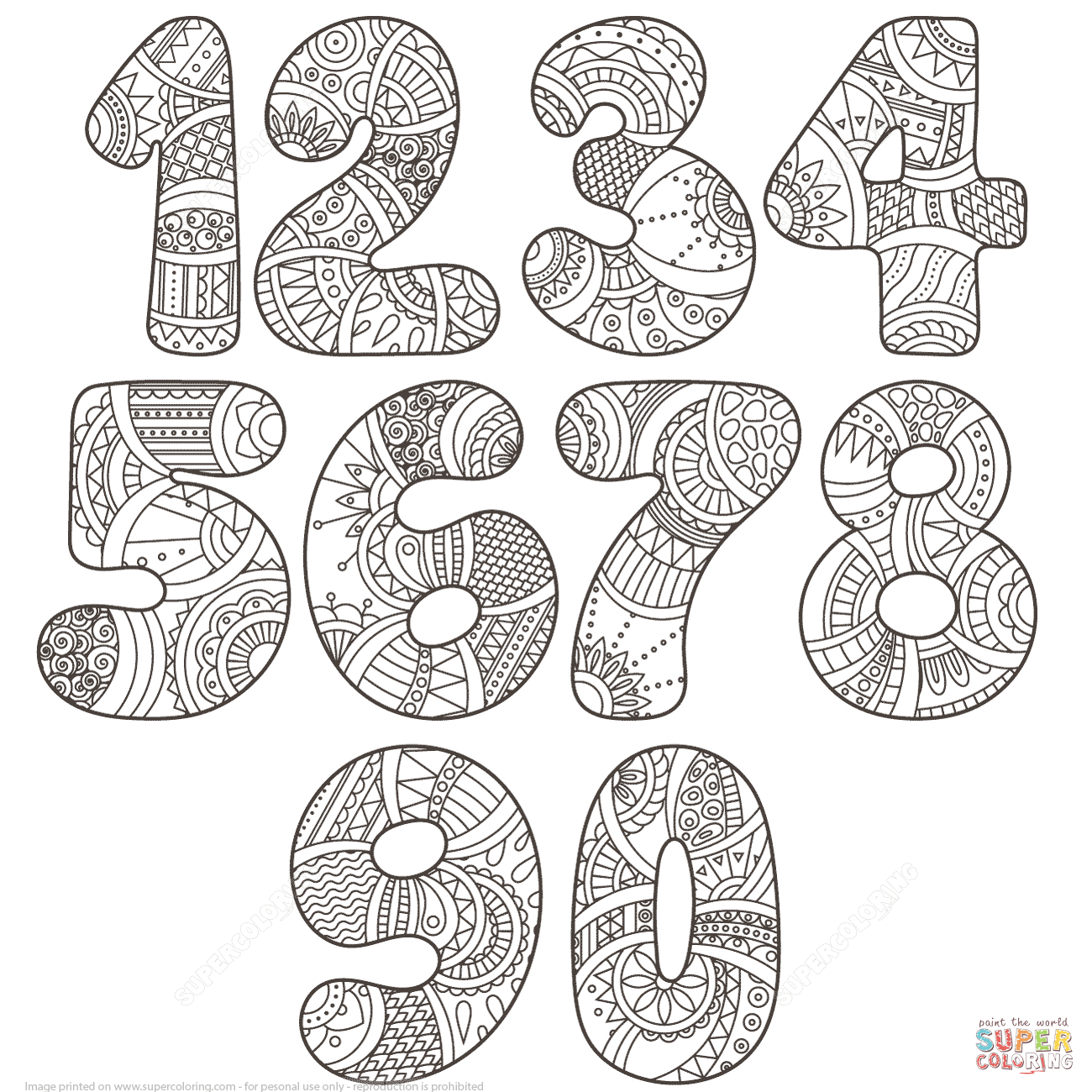 1300x1300 Coloring Number Nine 9 At Yescoloring Scrambled Pages For Kids