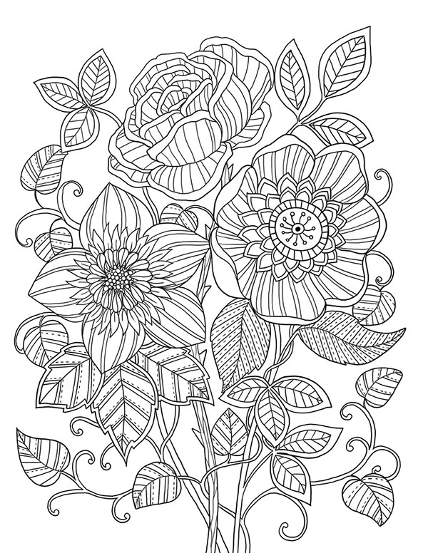 600x776 Mon Jardin Coloring Book Agenda 2015 Zentangles