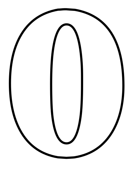 Number Zero Coloring Page 464x600 Number Zero Coloring Page