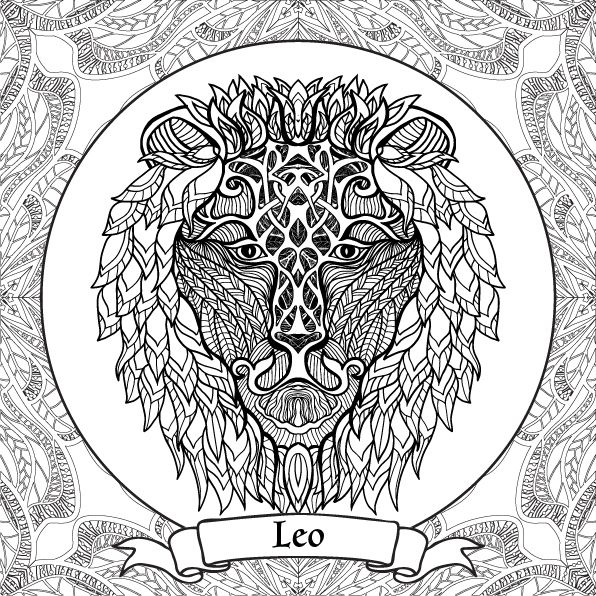 596x596 Coloring Book For Adult And Older Children. Coloring Page With 12