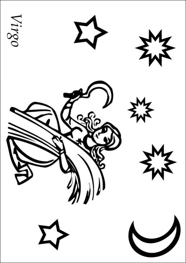 601x850 Zodiac Coloring Pages