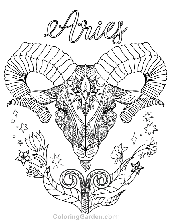 Adult Zodiac Sign Coloring Pages Coloring Pages