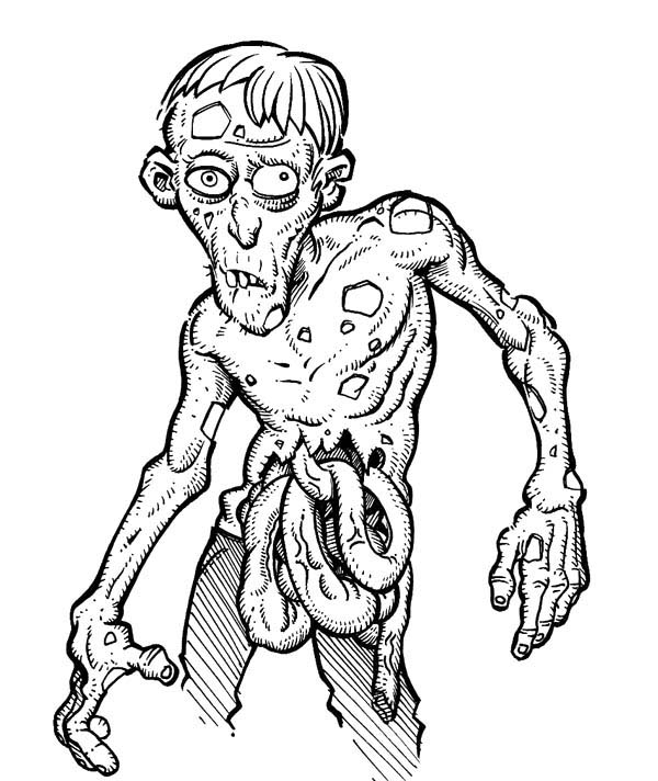 600x712 Zombie Coloring Pages For Adults Printable Zombie Coloring Pages