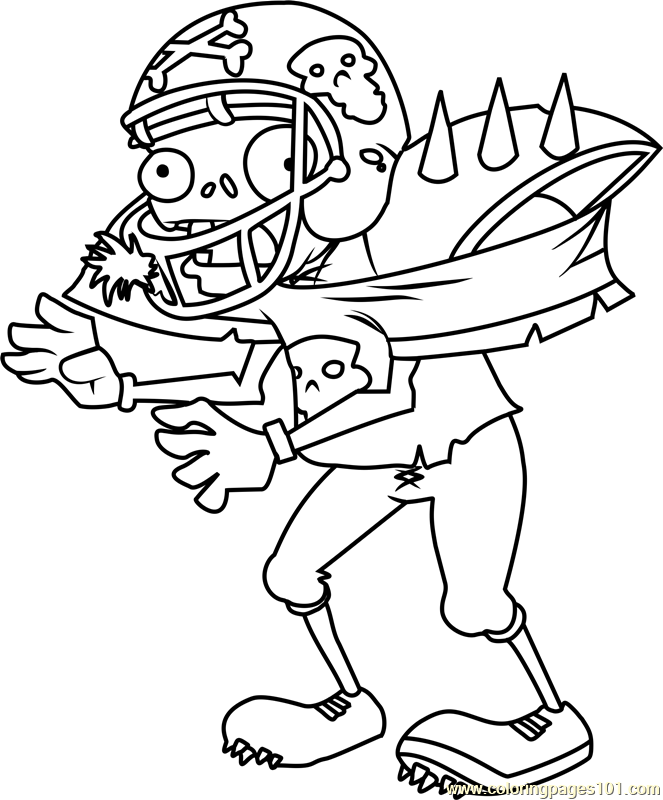 663x800 Giga Football Zombie Coloring Page