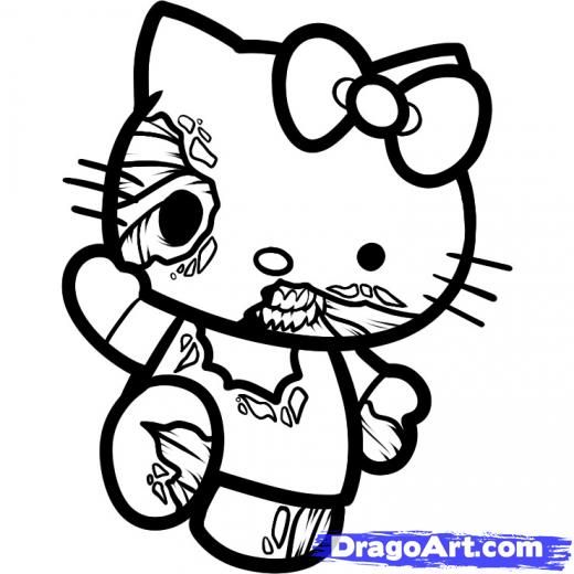 9 And 10 Zombies Coloring Pages Step 6. How To Draw Zombie Hello 520x520 9 And 10 Zombies Coloring Pages Step 6. How To Draw Zombie Hello