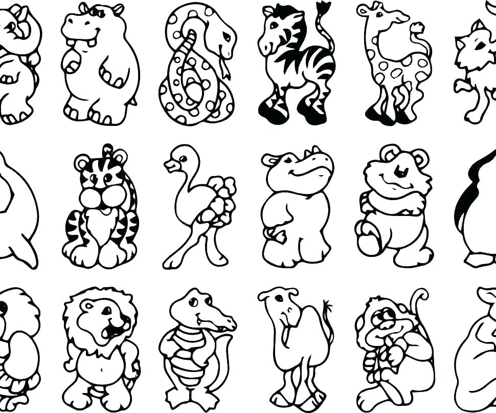Printable Zoo Animals Coloring Pages - Printable World Holiday