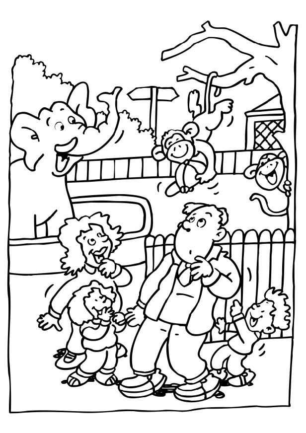 Zoo Coloring Pages For Preschoolers Coloring Page Visiting 616x872 Zoo Coloring Pages For Preschoolers Coloring Page Visiting