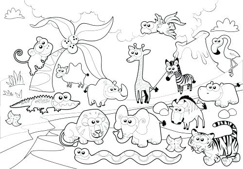 Zoo Animals Coloring Page Fresh Zoo Animals Animal Printable 500x349 Zoo Animals Coloring Page Fresh Zoo Animals Animal Printable