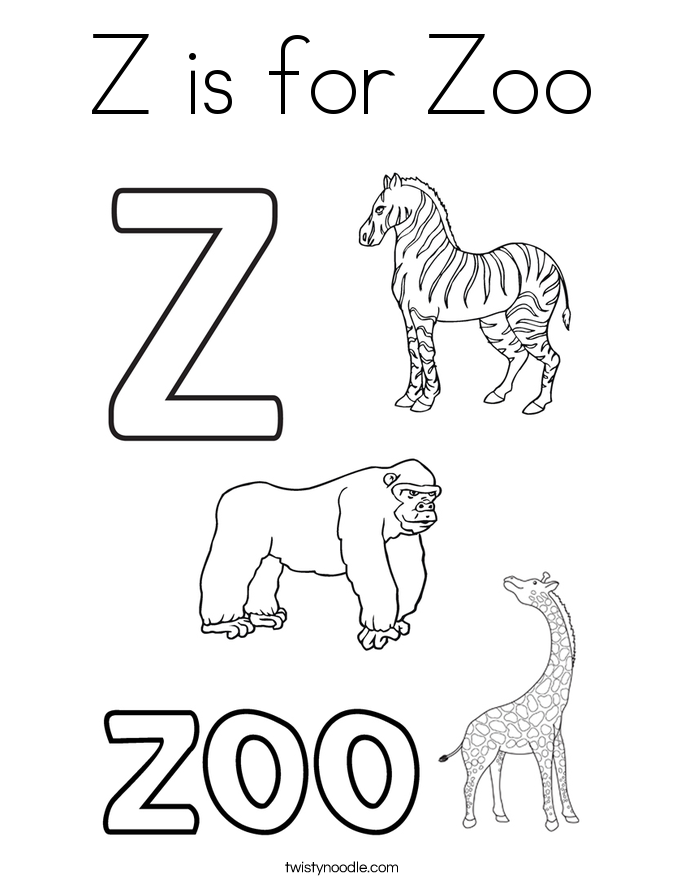 Z Is For Zoo Coloring Page 685x886 Z Is For Zoo Coloring Page