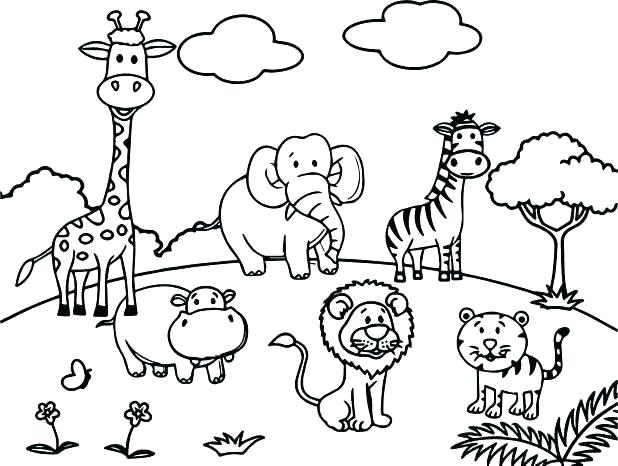 618x466 Zoo Animal Coloring Pages As Well As Coloring Pages Zoo Coloring