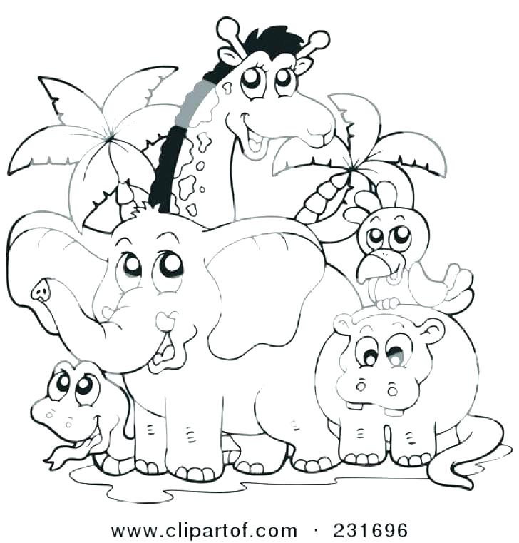 728x761 Coloring Page Animals Zoo Coloring Pages Zoo Animals Coloring Page