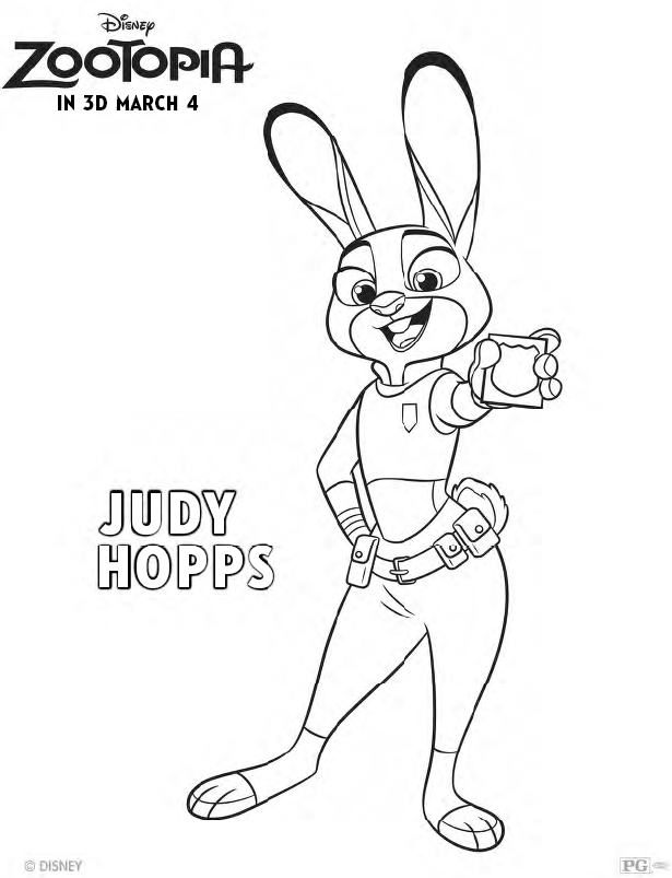 615x803 Zootopia Coloring Pages, Activity Sheets, Amp Clips